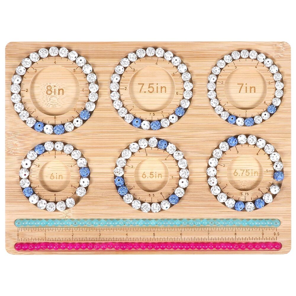 6714 Bead Board Panel Bamboo Jewelry Making ToolsBracelet Making Kit